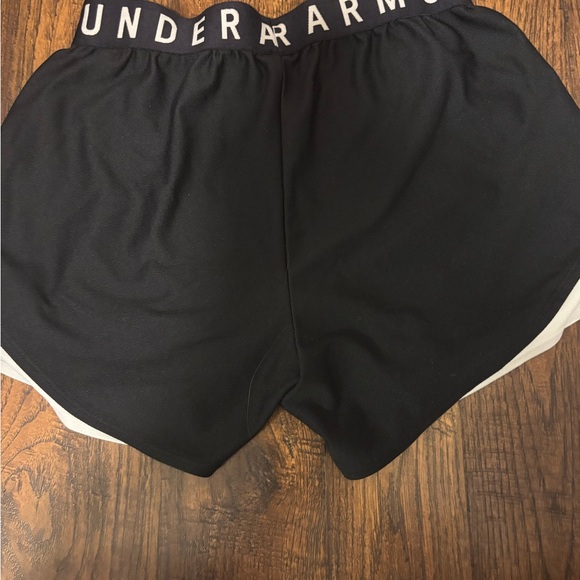 Under Armour Women's Black and White Athletic Shorts - Picture 2 of 2